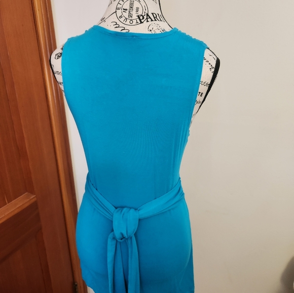 Boston Proper Sleeveless Top S Turquoise - Picture 3 of 6